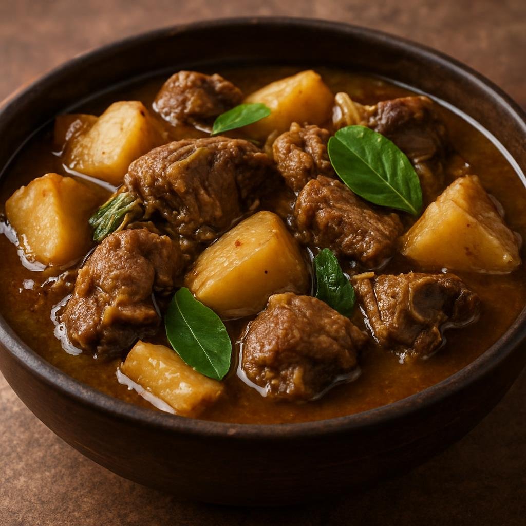 Entree: Nigeria – Niger Delta – Ukodo (Hearty Niger Delta yam and goat pepper soup flavored with local spices and scent leaves) recipe
