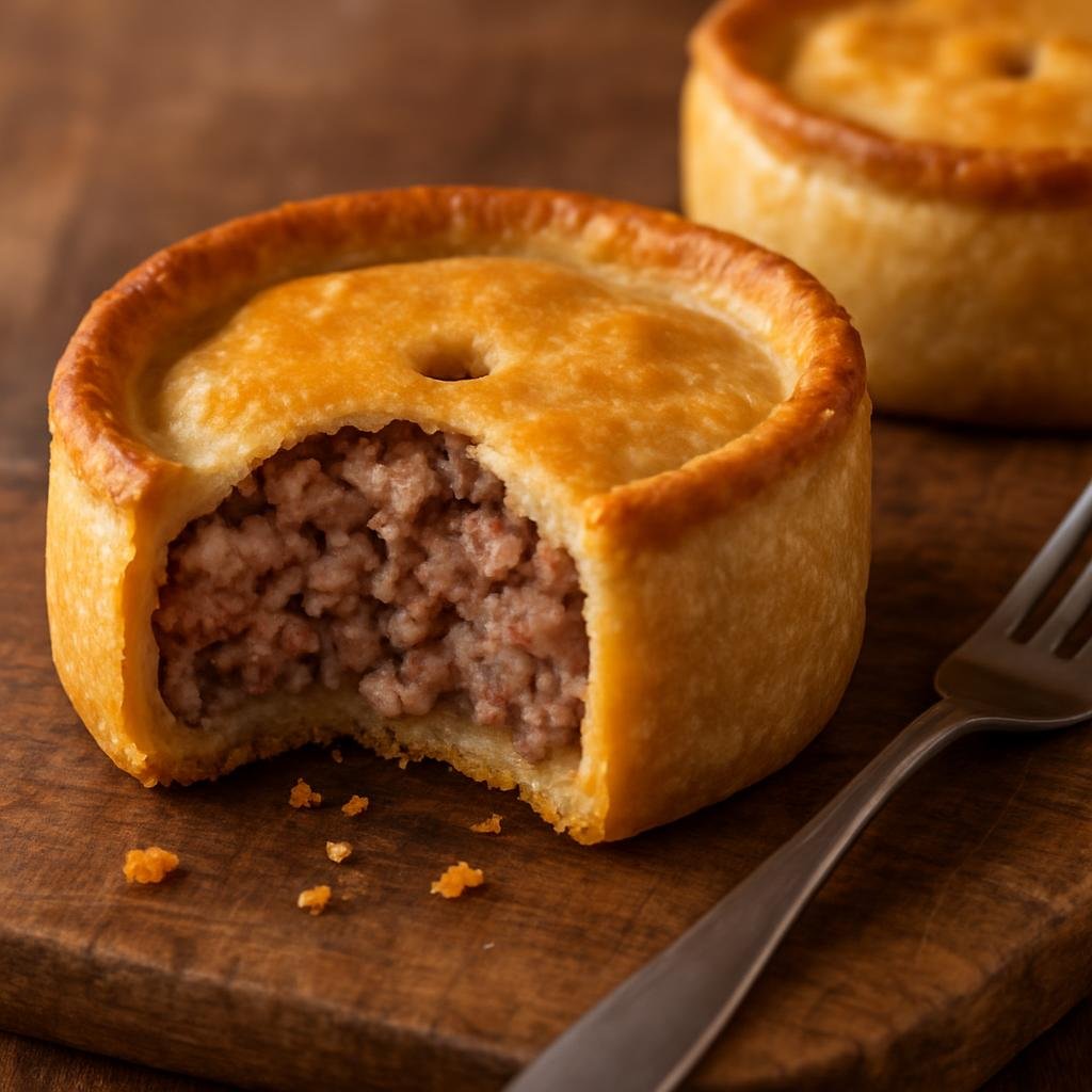 Entree: United Kingdom – Scotland Highlands – Scotch Pie (A small double-crust individual meat pie traditionally filled with seasoned minced mutton or lamb) recipe