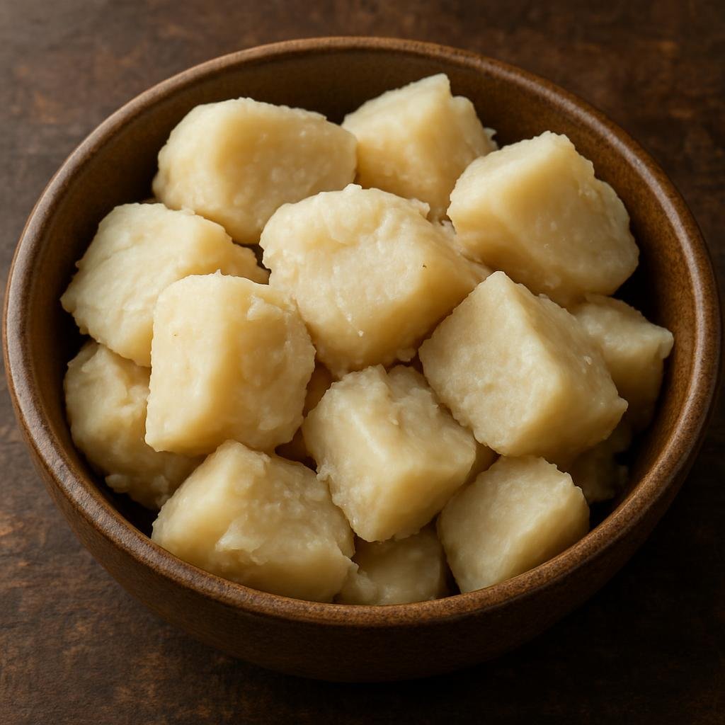 Entree: South Africa – Zulu Cuisine – Amadumbe (Taro) (Boiled taro tubers, a starchy Zulu staple typically mashed or served with savory stews) recipe