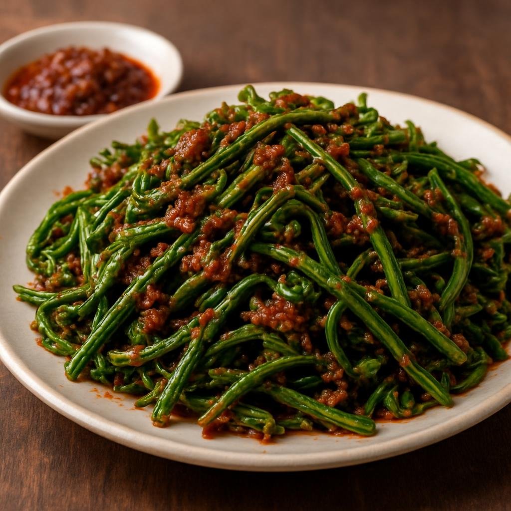 Entree: Malaysia – Sarawak – Midin Belacan (Stir-fried Sarawak jungle fern tossed in spicy shrimp paste) recipe