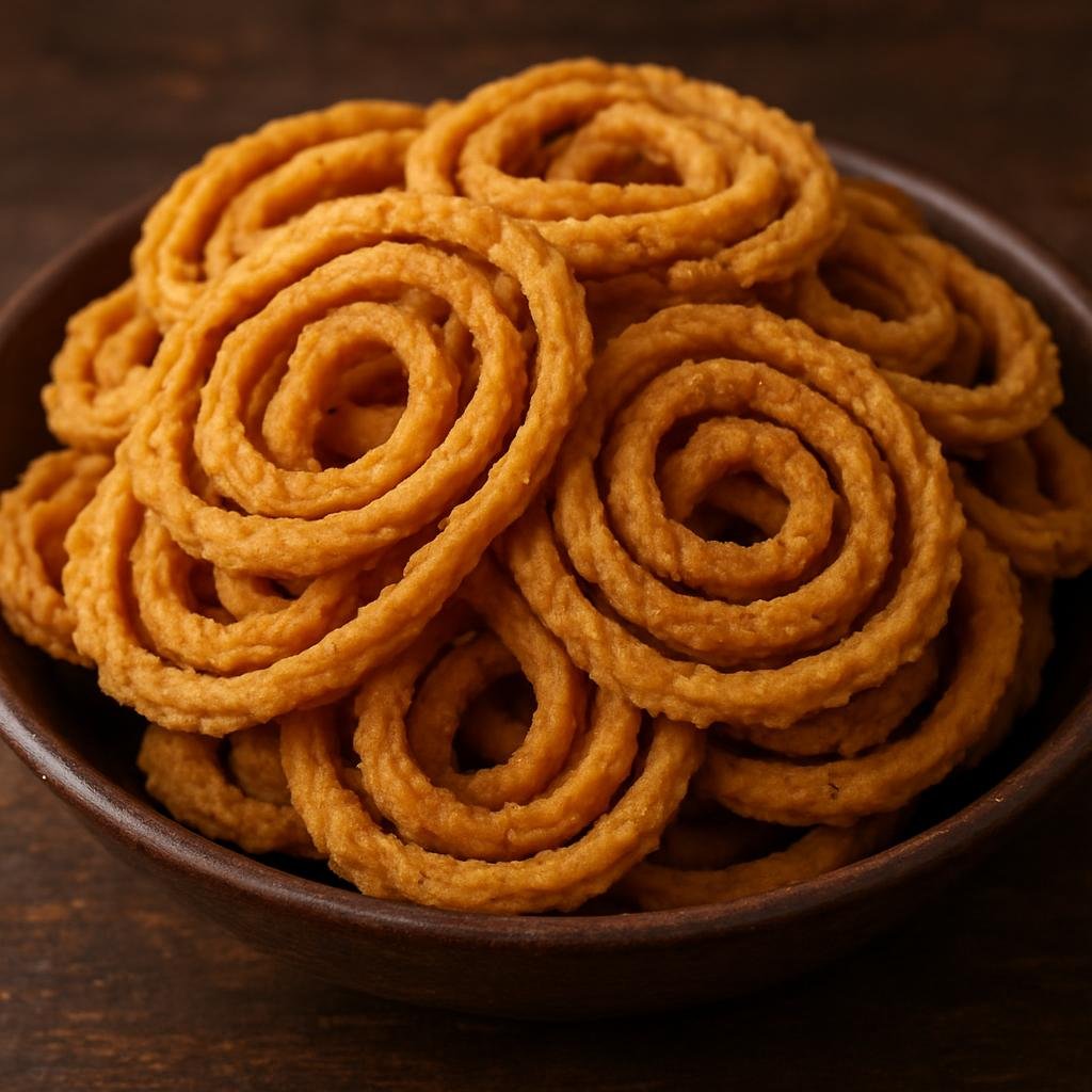 Entree: India – Chhattisgarh – ठेठरी ➤ Thethri (Savory spiced deep-fried crisp made from wheat and gram flours) recipe