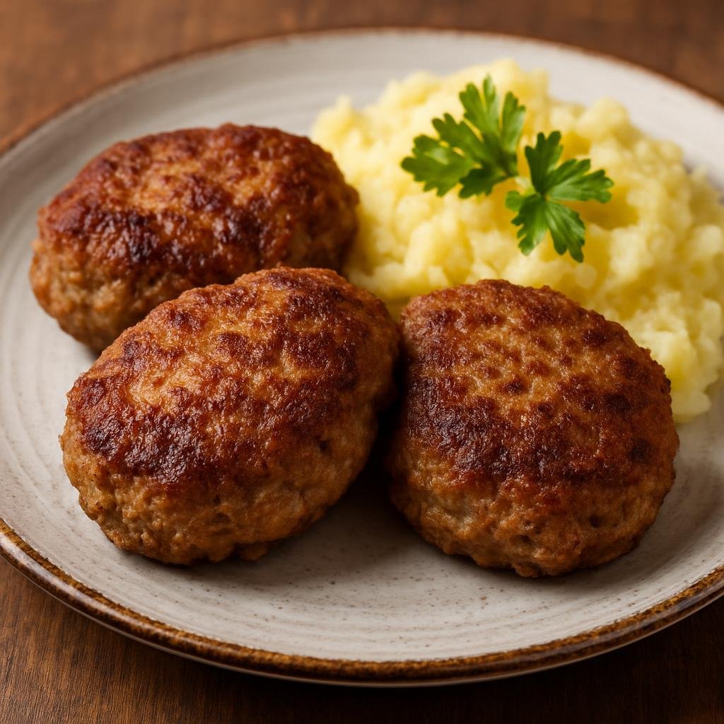 Entree: Poland – Silesia – Kotlety Mielone (Pan-fried seasoned ground meat patties typical of Polish home cooking) recipe