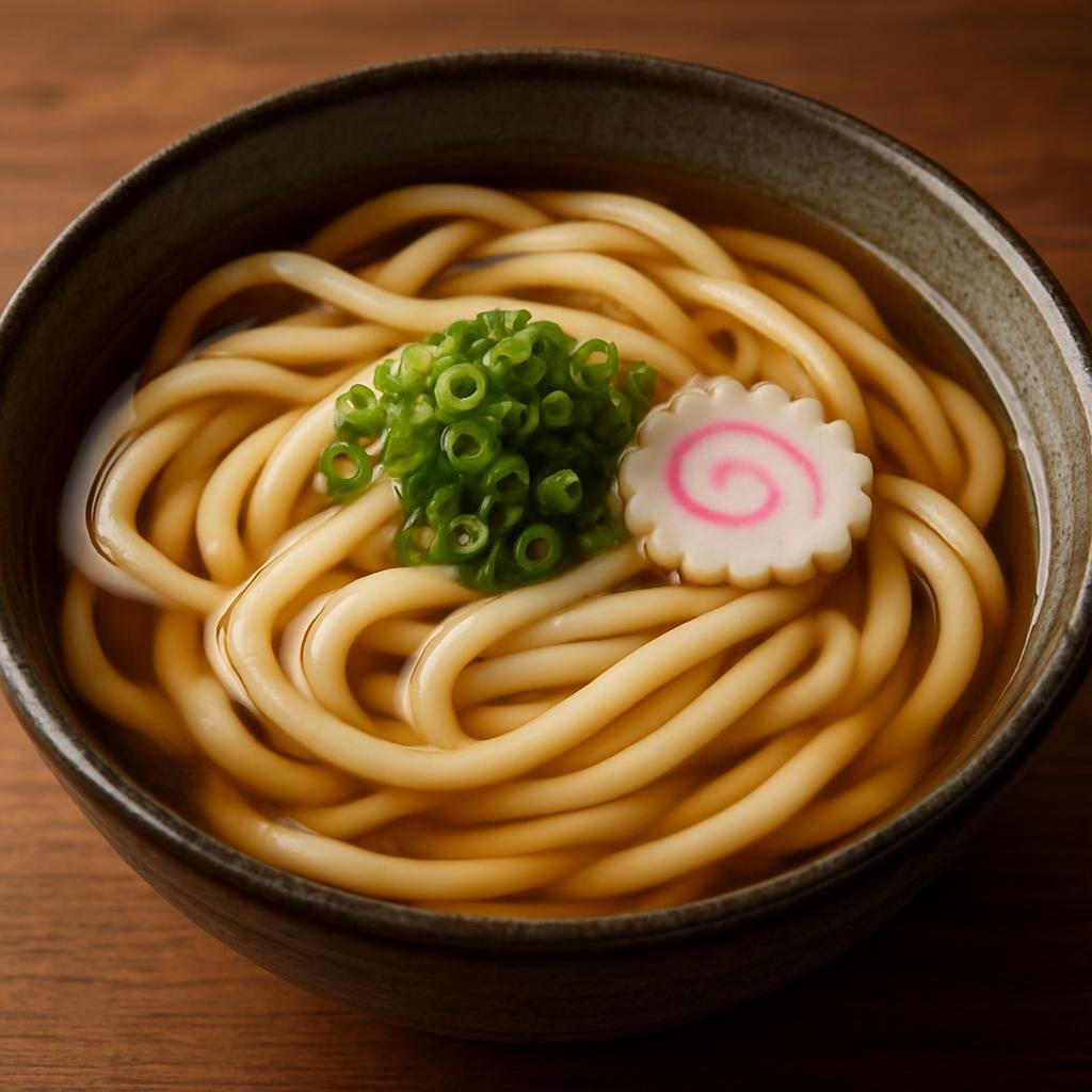 Entree: Japan – Shikoku – 讃岐うどん ➤ Sanuki udon (chewy wheat noodles from Kagawa served in a clear soy and dashi broth) recipe