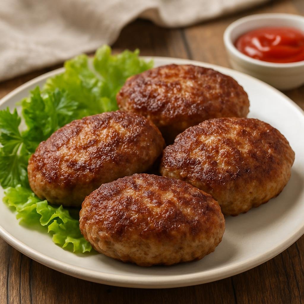 Entree: Russia – Moscow & Central Russia – Котлеты ➤ Kotlety (Pan-fried seasoned ground meat patties commonly served hot) recipe
