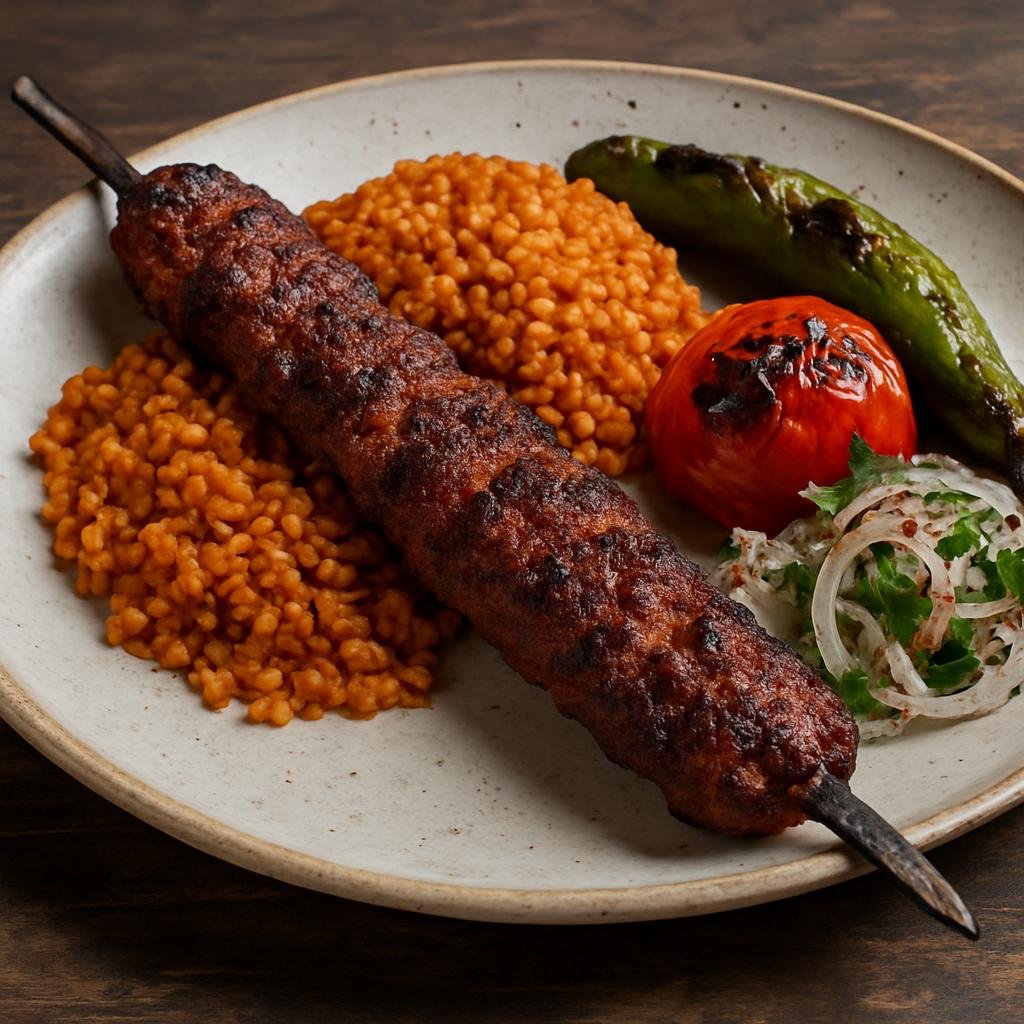 Entree: Turkey – Southeastern Anatolia – Urfa Kebabı (Charred long skewered ground lamb seasoned with Urfa-style spices) recipe