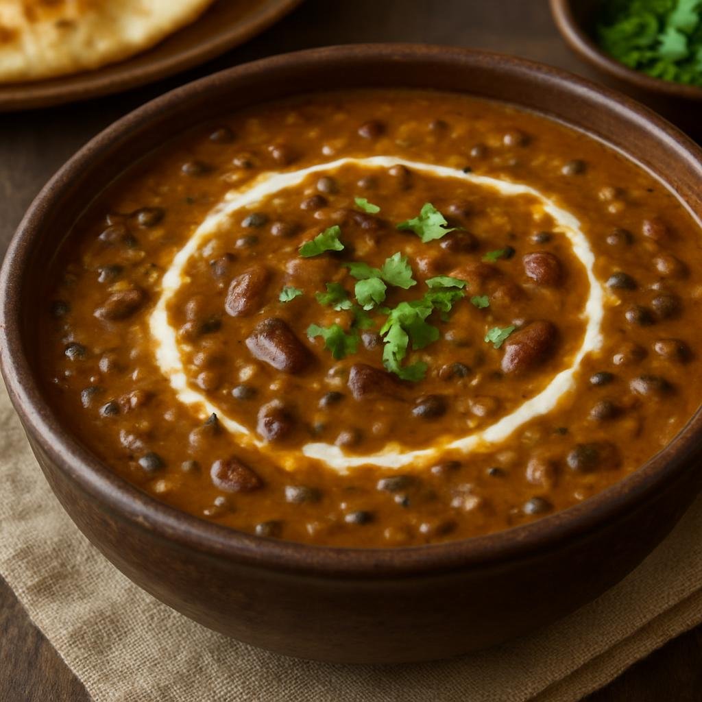 Entree: India – Delhi & NCR – दाल मक्खनी ➤ Daal Makhani (Creamy buttered black lentil and kidney bean curry slow-simmered with spices) recipe
