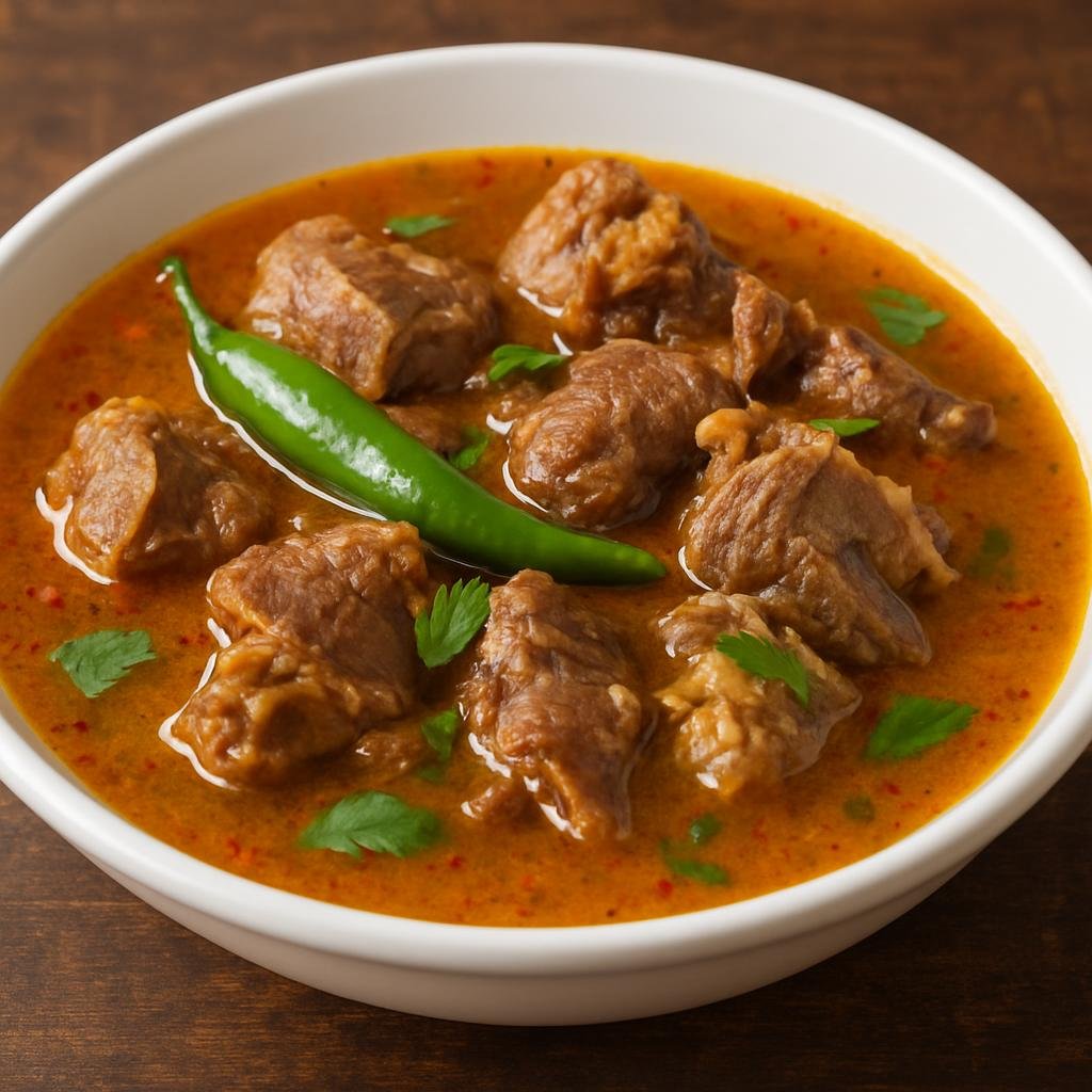 Entree: Nigeria – Nigerian Party Food – Pepper Soup with Goat Meat (Spicy clear Nigerian broth flavoured with native pepper spices and tender goat meat) recipe