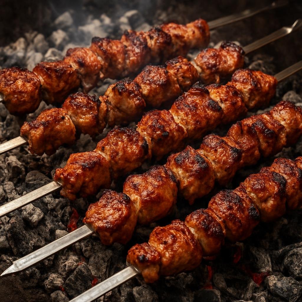 Entree: Russia – Moscow & Central Russia – Шашлык ➤ Shashlyk (Skewered marinated grilled meat cooked over hot coals) recipe