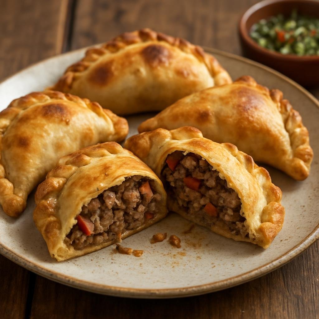 Entree: Argentina – Patagonia – Empanadas de Cordero (Baked or fried stuffed pastry filled with seasoned lamb and vegetables) recipe