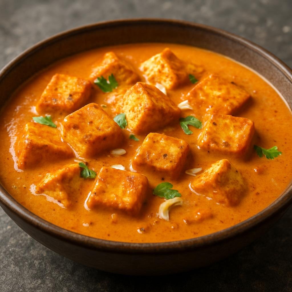 Entree: India – Delhi & NCR – शाही पनीर ➤ Shāhī Panīr (Rich creamy Mughlai-style cottage cheese curry in a spiced tomato and cashew sauce) recipe
