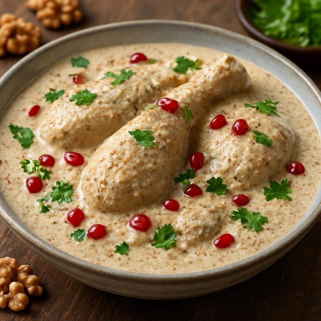 Entree: Russia – Southern Russia – Сациви ➤ Satsivi (Chicken served in a chilled spiced walnut sauce) recipe