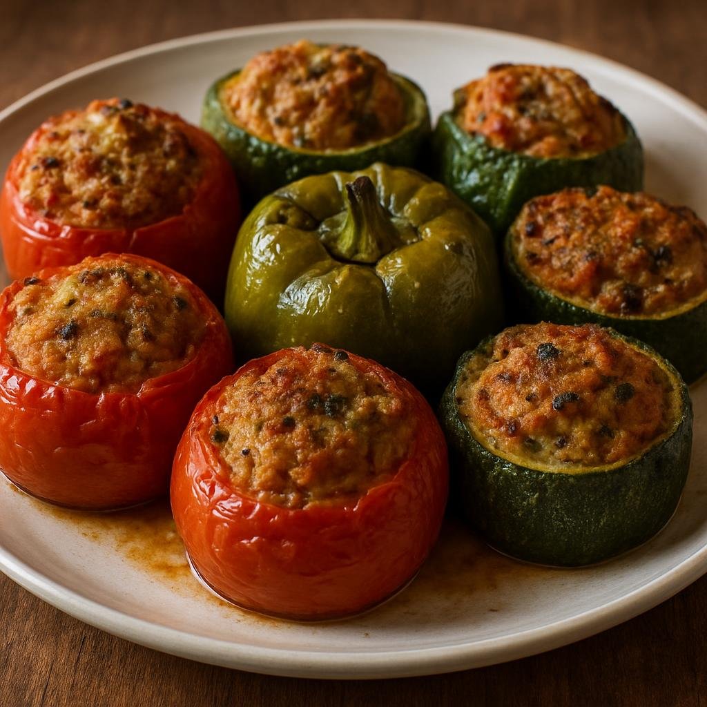 Entree: France – French Riviera – Petits Farcis (Small stuffed vegetables from the French Riviera filled with herbed meat and breadcrumbs) recipe