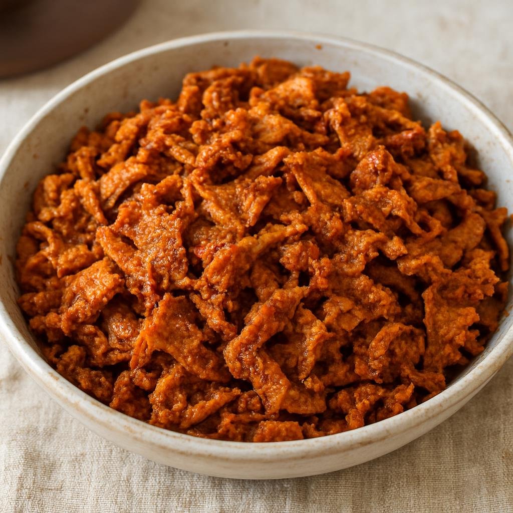 Entree: Ethiopia – Tigray – ፍርፍር ➤ Firfir (Spicy shredded injera flatbread tossed with spiced clarified butter and berbere) recipe