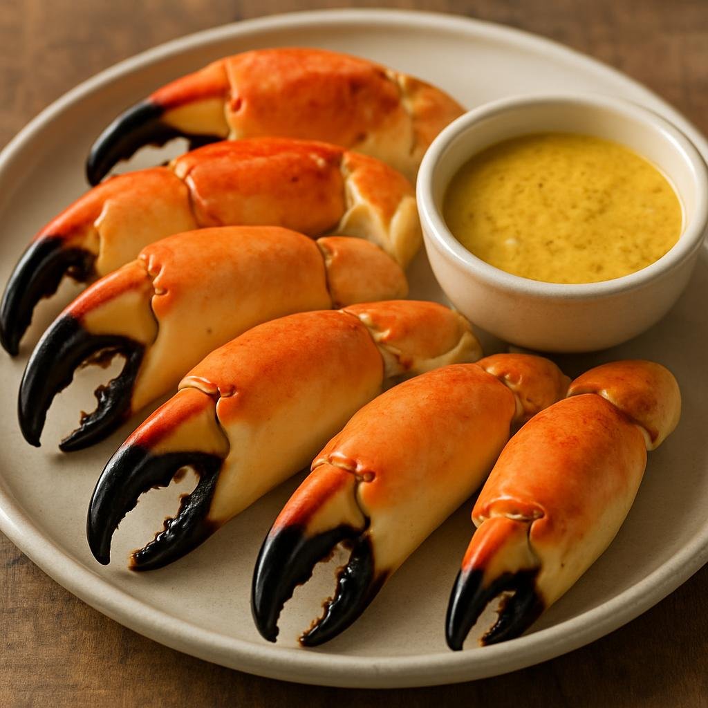 Entree: United States – Florida – Stone Crab Claws (Chilled Florida stone crab claws served with a tangy mustard dipping sauce) recipe