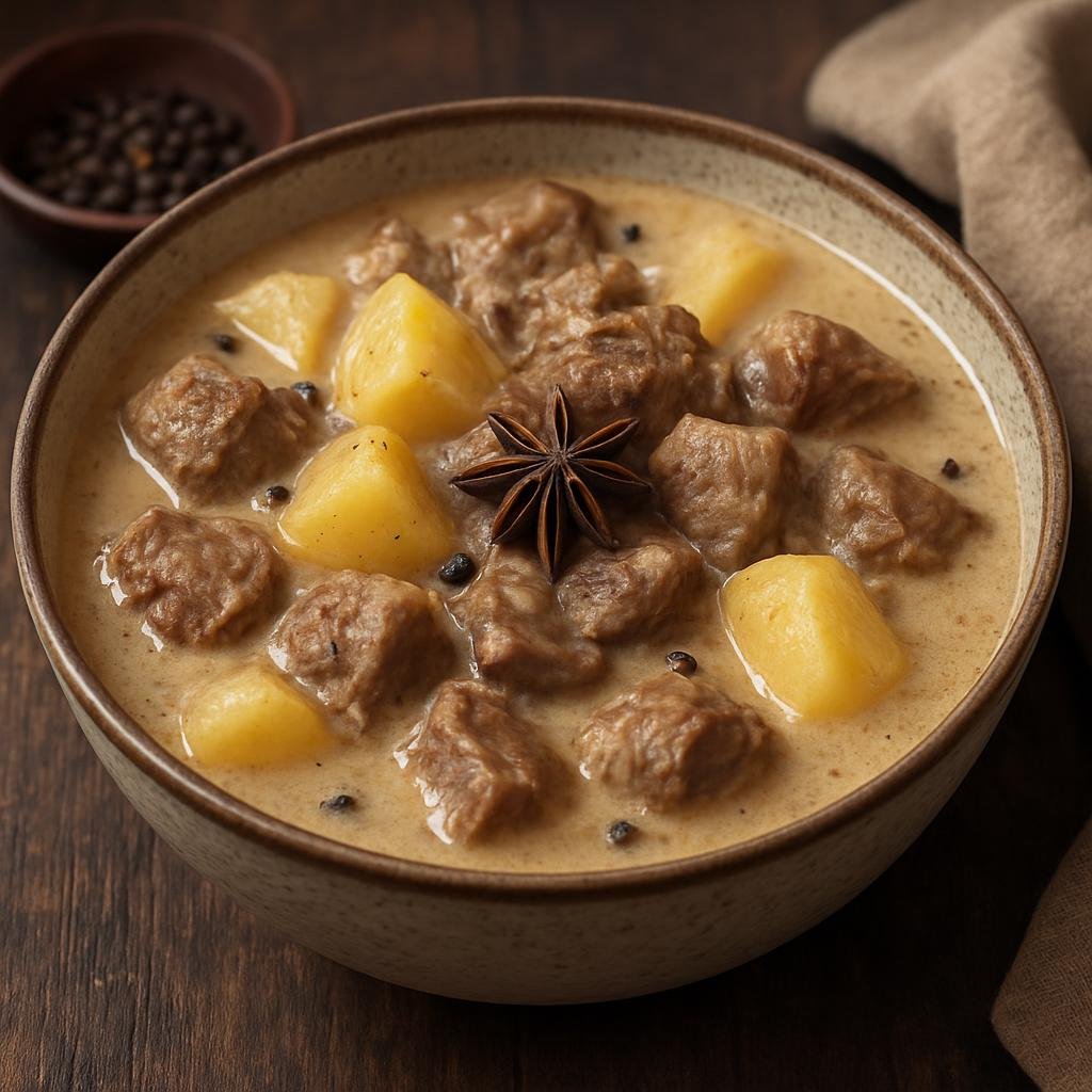Entree: China – Inner Mongolia – 奶茶炖羊肉 ➤ Nǎichá Dùn Yángròu (Mutton simmered in salted milk tea broth with potatoes and warming spices) recipe
