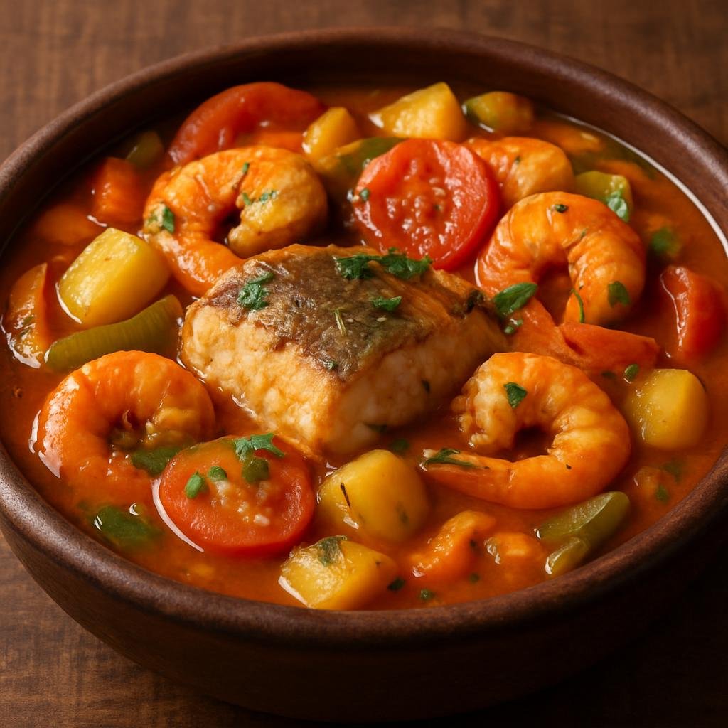 Entree: Brazil – Pernambuco – Caldeirada Pernambucana (Pernambuco-style fish and seafood stew) recipe