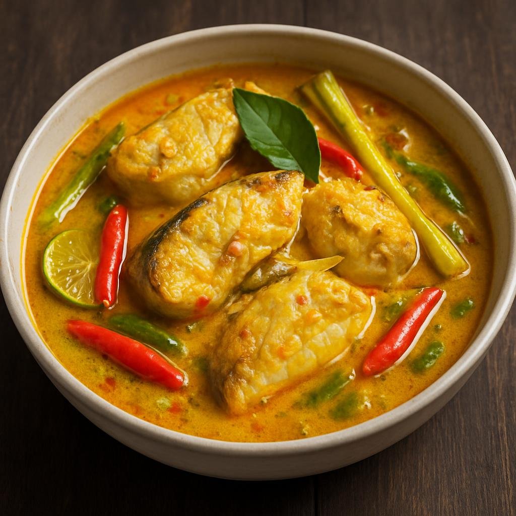 Entree: Indonesia – Maluku – Kohu-Kohu (A Moluccan spiced coconut fish stew scented with lemongrass, galangal, chilies, and lime) recipe