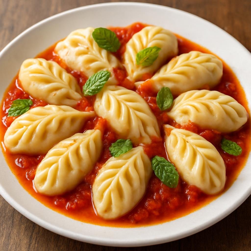 Entree: Italy – Sardinia – Culurgiones (Sardinian stuffed pasta dumplings filled with mashed potato, pecorino cheese, and mint) recipe