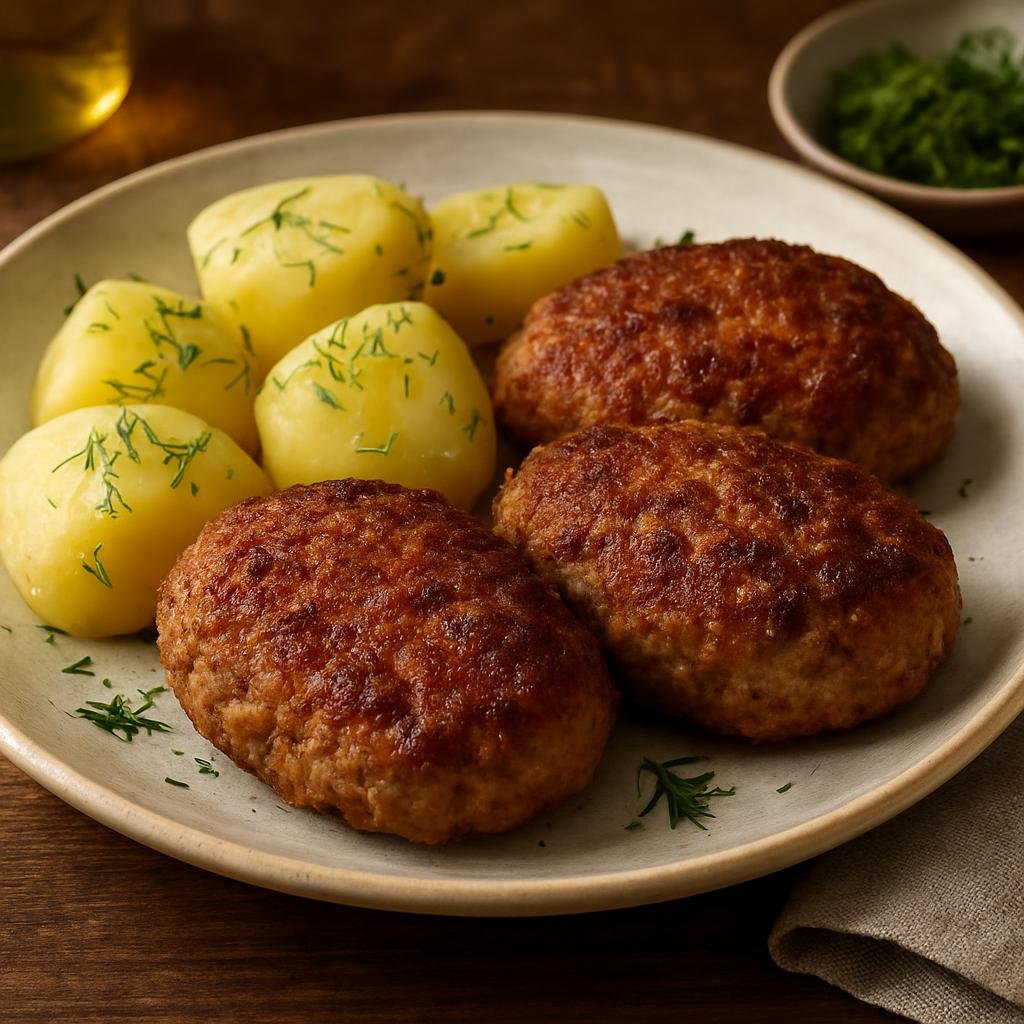 Entree: Russia – Western Siberia – Котлеты ➤ Kotlety (Pan-fried seasoned ground meat patties typically served with potatoes) recipe