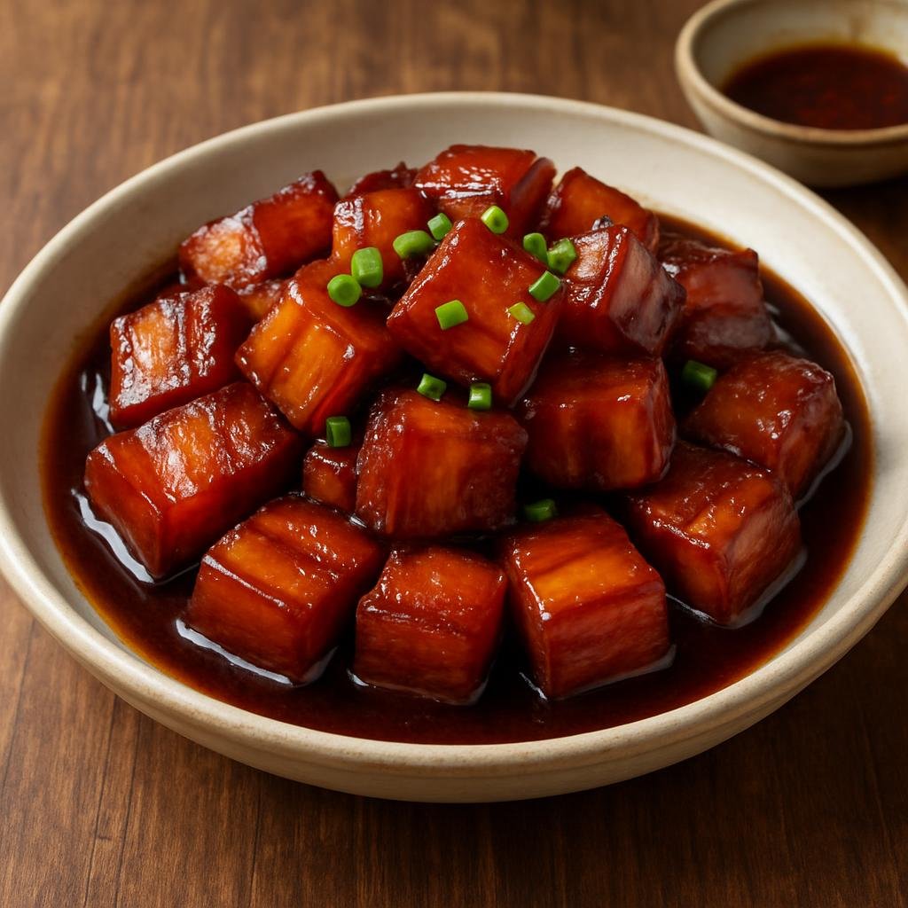 Entree: China – Jiangxi – 江西红烧肉 ➤ Jiāngxī hóngshāo ròu (Jiangxi-style braised pork belly in a sweet-spicy soy and rice wine sauce) recipe