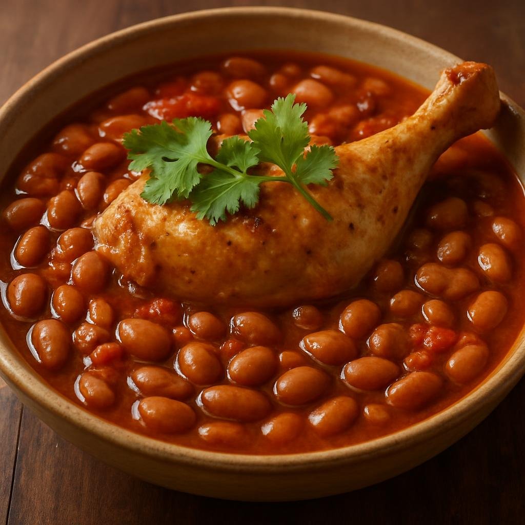Entree: Mexico – Sonora – Gallina Pinta (Hearty Sonoran stew of chicken and pinto beans) recipe