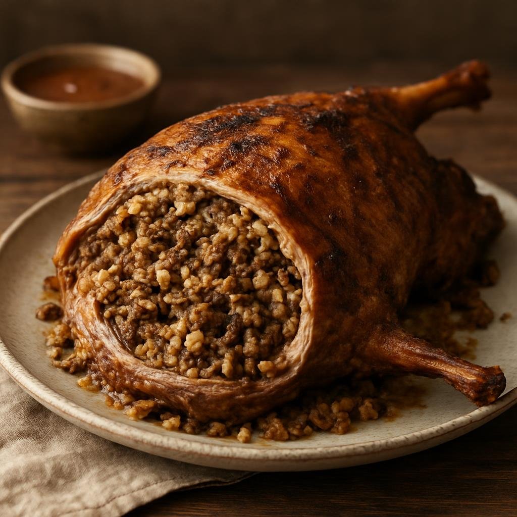 Entree: China – Ningxia – 宁夏塞羊肉 ➤ Níngxià Sāi Yáng Ròu (Ningxia-style lamb roasted or braised after being stuffed with spiced rice and minced lamb) recipe