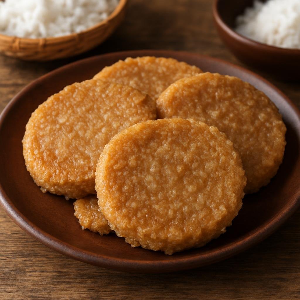Entree: Indonesia – Papua – Kue Sagu (Traditional sago cakes made from sago starch and coconut, formed into firm patties or cakes that serve as a starchy staple) recipe