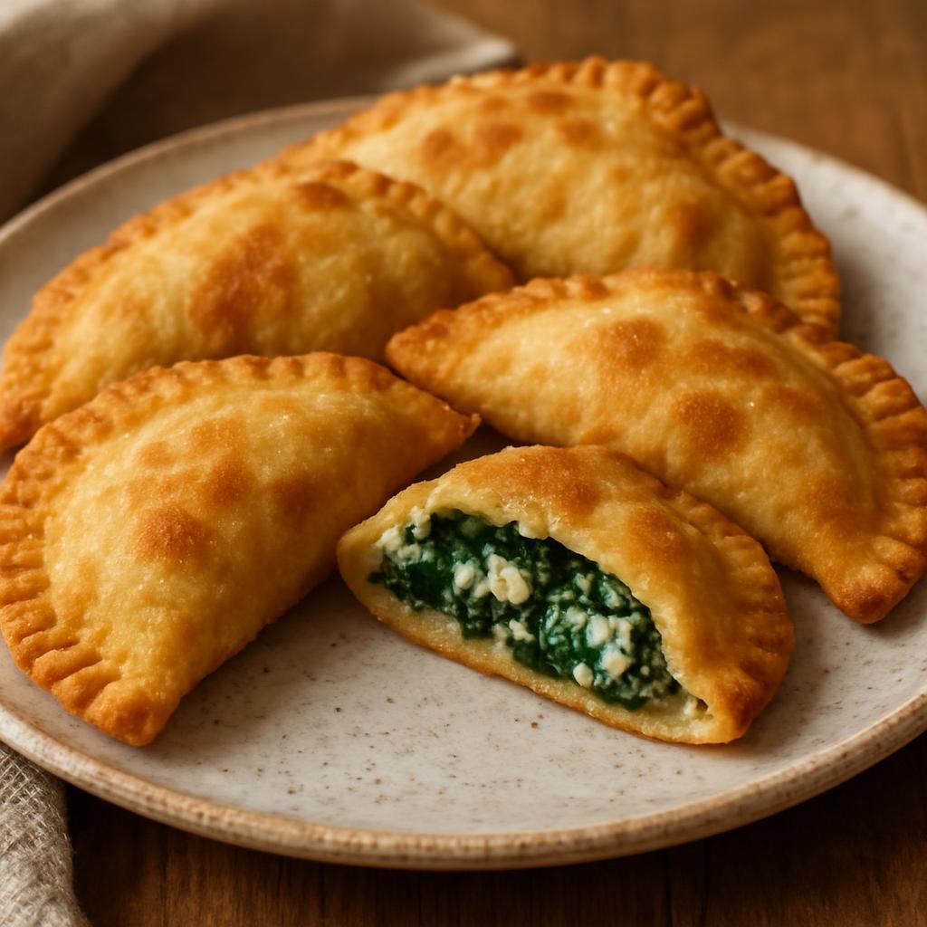 Entree: Italy – Trentino-Alto Adige – Tirtlan (Fried savory turnovers from Trentino filled with leafy greens and cheese) recipe