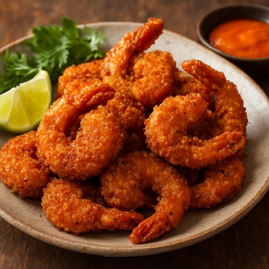 Entree: India – Karnataka Coast – ಕಾಳನೆ ರವಾ ಫ್ರೈ ➤ Kāne Rava Fry (Coastal Karnataka-style semolina-crusted fried prawns) recipe