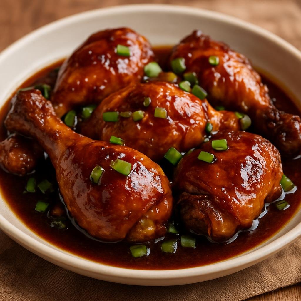 Entree: United States – Hawaii – Shoyu Chicken (Hawaiian-style soy sauce braised chicken with a sweet-savory glaze) recipe