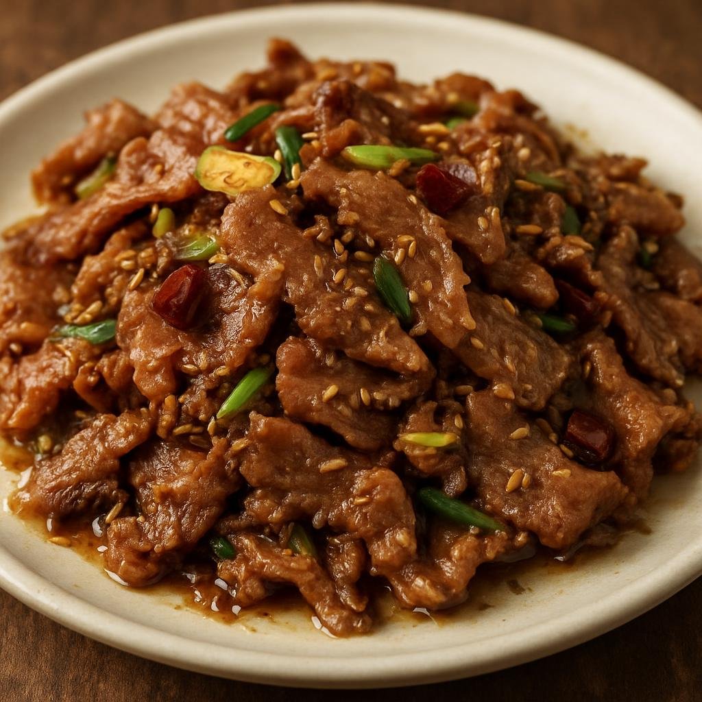 Entree: China – Ningxia – 宁夏炒羊肉 ➤ Níngxià chǎo yángròu (Stir-fried sliced lamb seasoned in Ningxia-style cumin and aromatics) recipe
