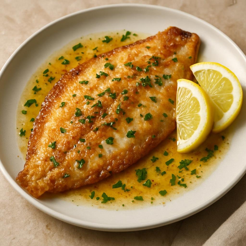 Entree: France – Paris & Ile-de-France – Sole Meunière (Pan-fried sole finished with browned butter, lemon and parsley) recipe