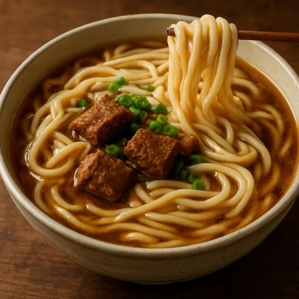 Entree: China – Qinghai – 手拉面 ➤ Shǒu lāmiàn (Hand-stretched wheat noodles traditionally boiled and served in a savory mutton broth) recipe