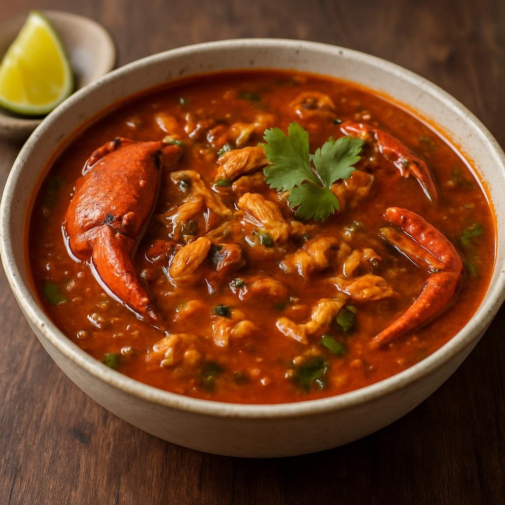 Entree: Mexico – Veracruz – Chilpachole de Jaiba (Veracruz-style thick spicy crab stew in a tomato and chile broth) recipe