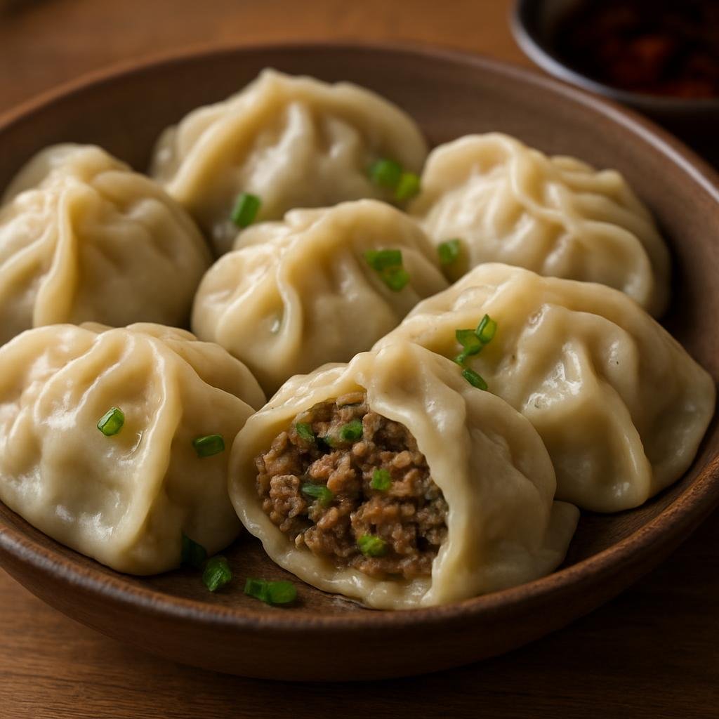Entree: China – Qinghai – 牦牛饺子 ➤ Maoniu Jiaozi (Dumplings filled with seasoned minced yak and aromatics, traditionally steamed or boiled) recipe