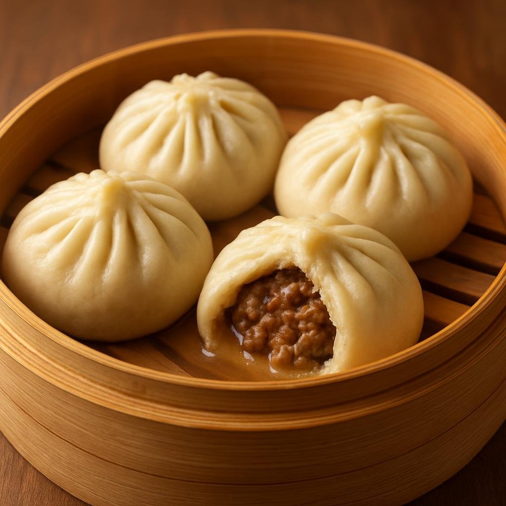 Entree: China – Tianjin – 狗不理包子 ➤ Gǒubùlǐ Bāozi (Tianjin-style steamed pork buns with seasoned filling and savory soup) recipe