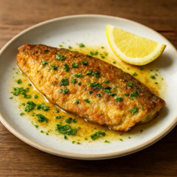 Entree: France – Truite Meunière (Trout meunière (trout dredged in flour, browned in butter, finished with lemon and parsley)) recipe