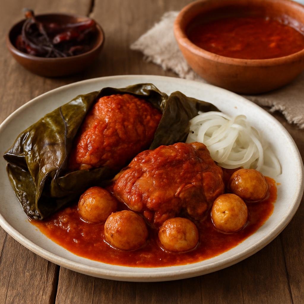 Entree: Mexico – Mexico State (Central Mexico) – Mixiotes de Pollo recipe