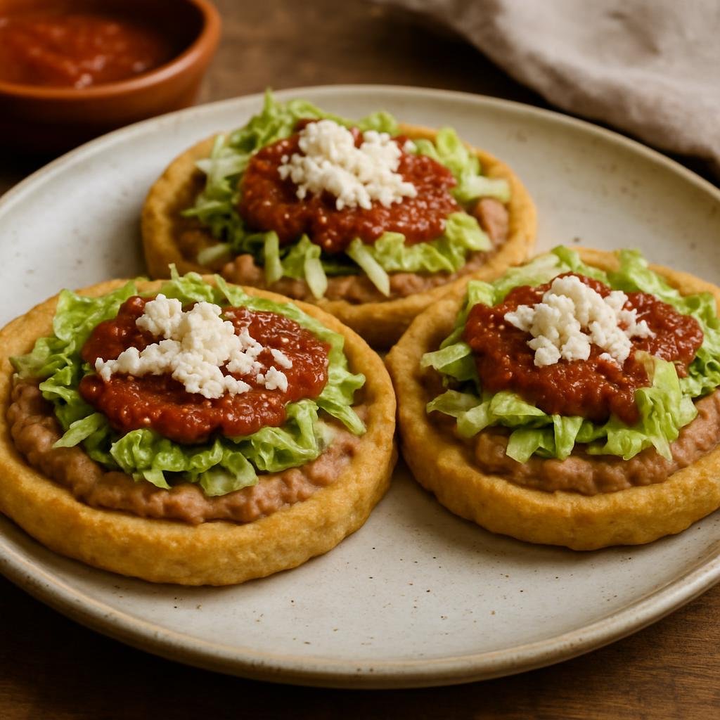 Appetizer: Mexico – Jalisco, Western Mexico – Sopes (Thick Masa Cakes) recipe