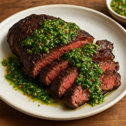 Entree: Argentina – Hanger Steak with Chimichurri recipe