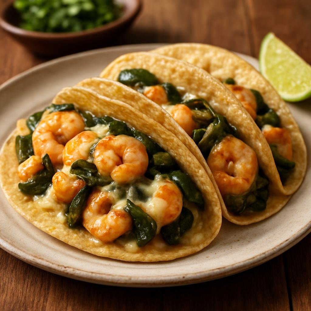 Entree: Mexico – Sinaloa (Pacific Coast Mexico) – Tacos Gobernador (Governor's Tacos) recipe