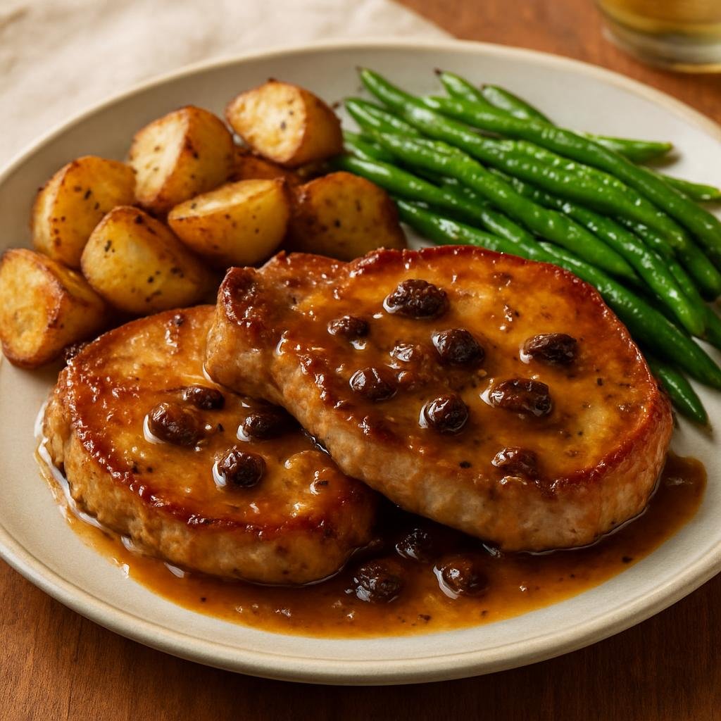 Entree: Canada – Central Canada (Ontario) – Butter Tart Pork Chops recipe