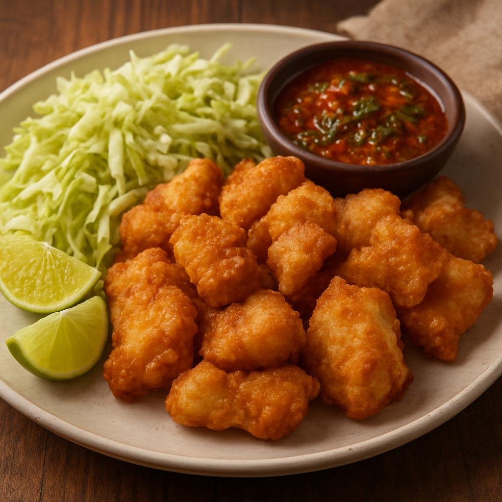 Entree: Mexico – Nayarit, Pacific Coast Mexico – Chicharrón de Pescado (Fried Fish Chicharrón) recipe