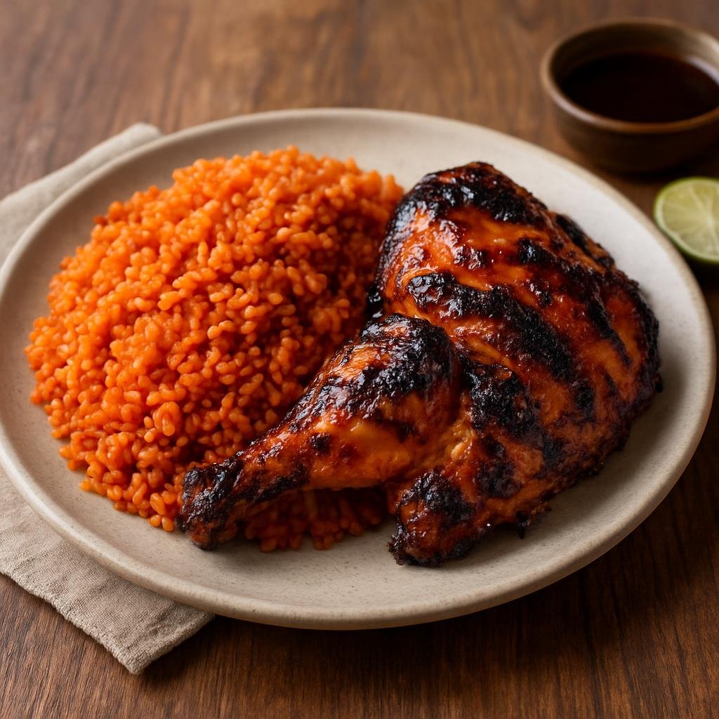 Entree: United States – Guam (U.S. Pacific Island Territories) – Chamorro Red Rice with BBQ Chicken recipe