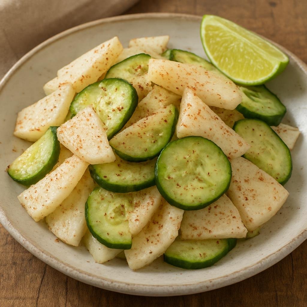 Salad: Mexico – Morelos, Central Mexico – Ensalada de Jicama y Pepino (Jicama and Cucumber Salad) recipe
