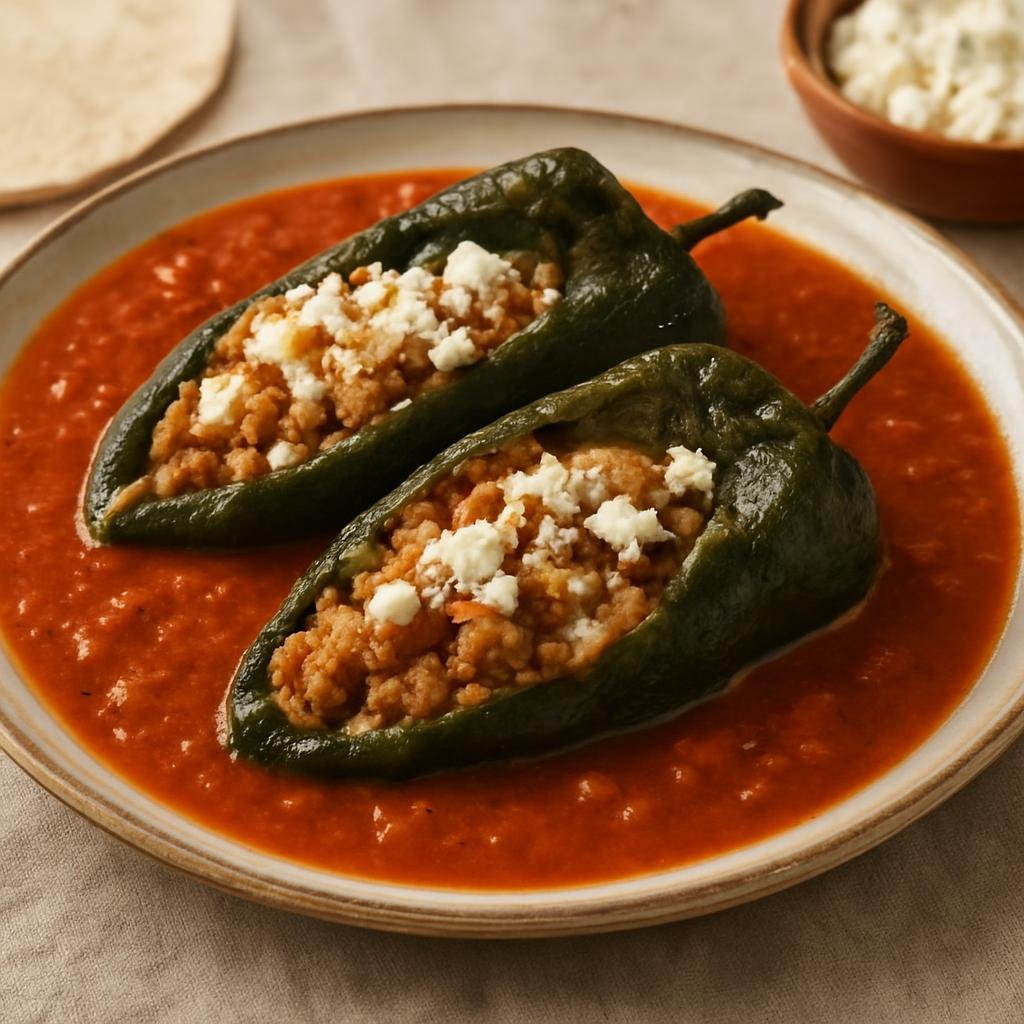 Entree: Mexico – Bajio Mexico (Aguascalientes) – Chiles Rellenos de Aguascalientes recipe