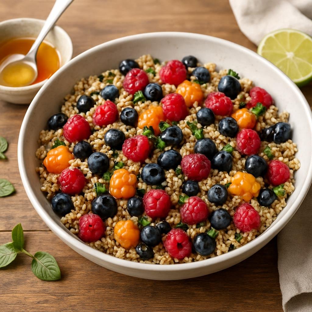 Salad: Canada – Yukon, Northern Canada – Yukon Wild Berry and Quinoa Salad recipe