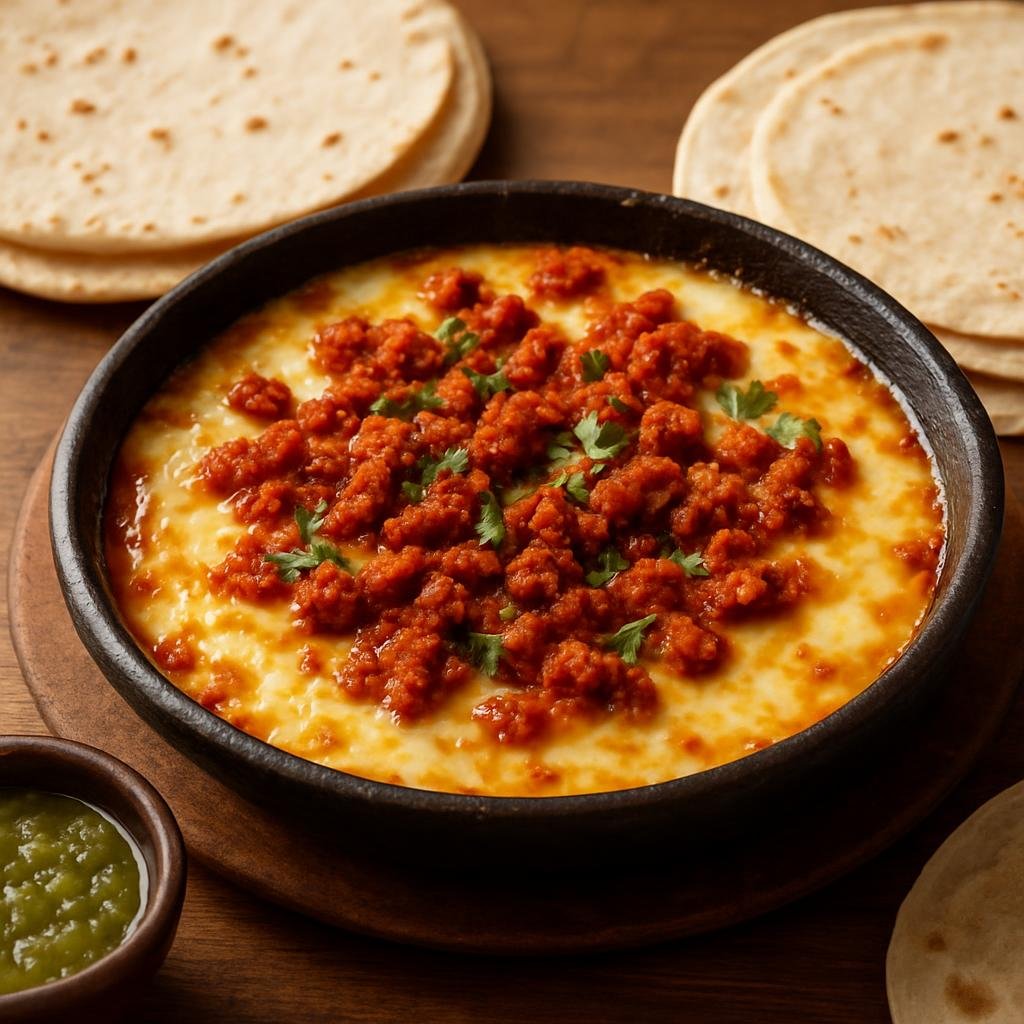 Appetizer: Mexico – Chihuahua, Northern Mexico – Queso Chihuahua Fundido recipe
