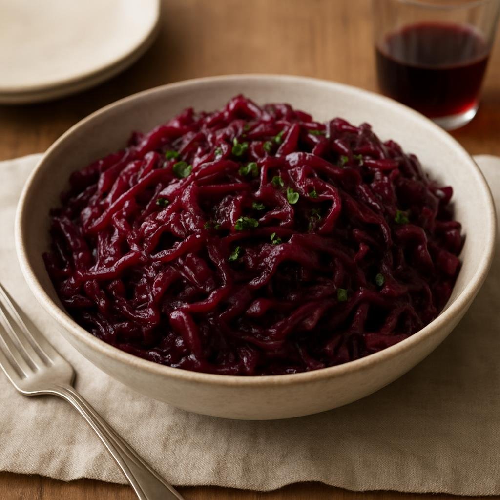Side Dish: United States – Oregon — Pacific Northwest – Willamette Valley Pinot Noir Braised Red Cabbage recipe