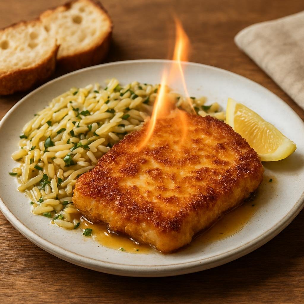 Entree: United States – Illinois (Midwestern United States) – Saganaki recipe